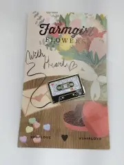 Black/Silver Glitter Cassette Mix Music Tape Lapel Pin Farmgirl Flowers