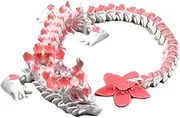 Dragon Fidget Toy - Flower Design Dragon Sculpture | Articulated Toy, Funny Animal Collectibles, Design, Indoor Home Decoration for Fireplace, Wall, Desktop