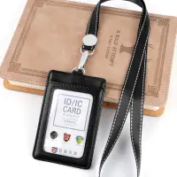 在飛比找蝦皮購物優惠-1Pc Badge Holder PU Leather ID