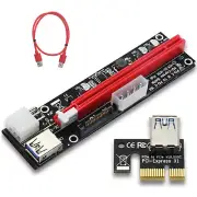 Powered USB3.0 GPU Riser Extender PCI-E riser Board PCI-E 1X Adapter Card Kit A