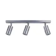 Pillar Light Adjustable 3 Light GU10 Titanium IP44 Rectangular Bar Back Plate