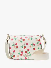 Madison Strawberry Vine Printed Saddle Bag