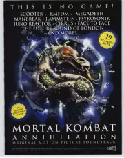 Mortal Kombat Annihilation Movie Soundtrack Release Promo 1997 Vintage Print Ad