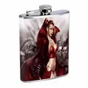 Hot Anime Witches D1 Flask 8oz Stainless Steel Hip Drinking Whiskey
