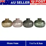 4xPumpkin Shape Glass Vase Planter Flower Pot Home Party Table Decor 11x11x8.5cm