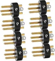 Yardwe 8pcs XLR Connector for Microphones Pin Male Plug Audio Adapter for Ktv Equipment Durable Metal Construction Easy Installation Versatile Compatibility for Audio Gear