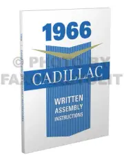1966 Cadillac Written Assembly Manual Deville Eldorado Calais 60 75 Fleetwood