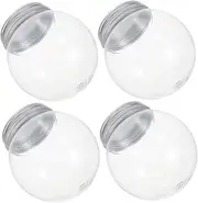4pcs Snow Globe Accessories DIY Water Globe Clear Christmas Ball Inflatables DIY Supplies Xmas Supply The Pet Transparent