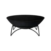 Jumbuck Black 55cm Iron Fire Bowl With Stand