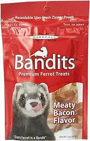 Marshall Bandits Ferret Treat Meaty Bacon 1.875lbs (10 x 3oz)