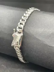 Unisex 925 Sterling Silver Cuban Link Bracelet NEW