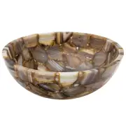 Semiprecious stone agate round sink Washbasin Dec Vanity Handmade Home Bathroom
