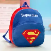 Superman Plush Backpack Children's Toy Schoolbag Plush Stuffed Backpack