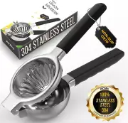 Stainless Steel Lemon Squeezer - Metal Citrus Juicer - Lime Lemon and Fruit Juic