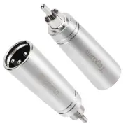 RCA to XLR Adapter 2 Pack RCA Male to XLR Male AdapterRCA Male to XLR Connector
