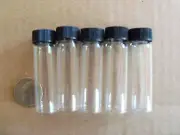 (5) MINI 2-3/8" GLASS VIAL BOTTLES FOR YOUR GOLD PAN GOLD!