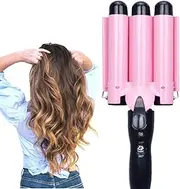 Hair Curler 3 Barrel Curling Iron Curler Crimpers Curling Tongs Ceramic Hair Wavers Curling Wands Curler Styling Tools Easy to use Fast Heating Hot Tools Hairstyle for Deep Waves Salon Home Travel