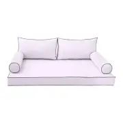 COVER ONLY-Style2 Daybed Mattress Bolster Pillow Covers Contrast Trim Crib AD107