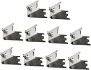 Luxshiny 10Pcs Stainless Steel Refrigerator Shelf Clips Polished Support Brackets for Freezer Display Cabinets Safe Easy to Install Multi Functional Kitchen Storage