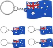 [ETHZZLE] Car Key Chain Shepherd Items Key Chain Ring Flag Key Chain Ring Keychain Souvenir Team Memorabilia Keychain Australian Flag Charm Australian Landscape Shepherd-themed Pvc