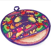 PixiPy Tortilla Warmer Pouch (Tacos, 12 Inch), Microwavable Fabric Tortilla Heater Pouch to Keep Tortillas Soft & Warm, Insulated Heat Keeper for Flour & Corn Shells, Ideal for Tacos & More