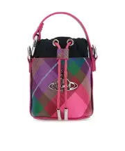 Vivienne Westwood Mini Daisy Checked Drawstring Bucket Bag One size Red