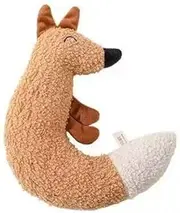 DAFORERAL Teddy Fleece Plush Pet Toy for Cats and Dogs, Animal Shape Crinkle Sound with Catnip, Soft Chew Toy for Puppies and Kittens (Fox)