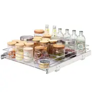 34x53 cm Pull Out Cabinet Organizer, Heavy Duty Slide Out Pantry Shelves, Chrome-Plated Steel Roll Out Drawers, Sliding Drawer Storage for Home, Inside Kitchen Cabinet, Bathroom, Under