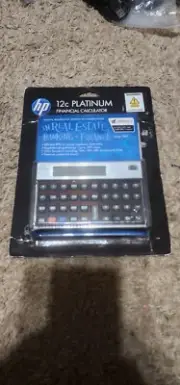 Hewlett Packard HP 12C Platinum Financial Calculator - Sealed New - Damaged Box