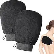 2PCS Exfoliating Gloves, Deep Exfoliating Body Scrubber for Shower, Exfoliating Mitt for Body Scrub, Dead Skin Remover and Exfoliator Glove for Women and Men