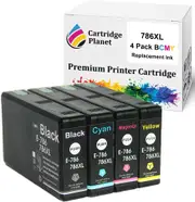 4 Pack (1BK,1C,1M,1Y) Compatible Ink for Epson 786XL for Epson Workforce Pro WF-4630 Workforce Pro WF-4640