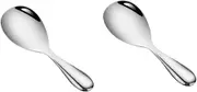Alipis 2pcs Ergonomic Handle Rice Spoon Large Head Non Stick Stainless Steel for Efficient Serving