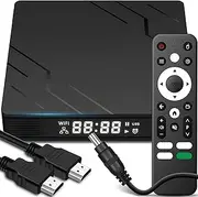 Retoo Android TV Box with TV Remote Control, Smart TV Box with 2.4GHz Quad-Core Processor, Media Player with Resolution 4K and Full HD, Converter (16GB 2GB RAM DDR3) Android 13 Bluetooth 5.0