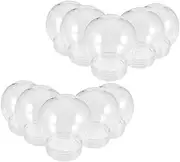 EXHUMKY 10Pcs Candy Jars with Screw Caps Multi Functional DIY Snow Globe Bottles Reusable Beverage Containers for Party Favors and Crafts