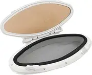 RASTKY Oval Portlight Window with Screen - 470x210mm Inward Opening Marine Portlight for Yacht Ships Boat RV