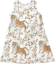 [Caihoyu] Girls Summer Tank Dresses Toddler Fashion Spring Dresses Birthday Gift, Multicolor08, 4 Years