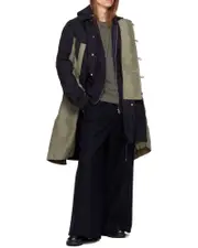Sacai Panelled Zip-Up Jacket 0,1,2,3,4 Black