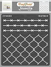 CrafTreat Stencil - Wire Fence | Reusable Painting Template for Journal, Notebook, Home Decor, Crafting, DIY Albums, Scrapbook and Printing on Paper, Floor, Wall, Tile, Fabric, Wood 6"X6"