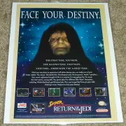1994 Super Return of the Jedi, Vintage Print Ad/Poster, SNES Nintendo, Star Wars