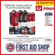 Home and Car PLUS First Aid 8PC Bundle, First Aid Kit - First Aid Supplies