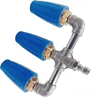 Riple 3 Turbo Nozzle Pressure Washer Tips, Twin/Triple Turbo Pressure Washer Nozzle for Power Washer Quick Connector
