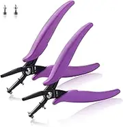 SPEEDWOX 2pcs Metal Hole Punch Pliers Set 1.5mm and 1.8mm Diameter Round Hole Punch Pliers for Sheet Metal Jewelry Hole Punch Set 0.5mm Thick Jewelry Making Pliers