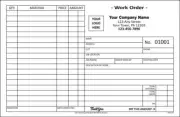 Custom Job Work Order Invoice Forms / 2 Part Carbonless / 8.5" x 5.5" / TMG130