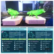 ARK ASCENDED PVE OFFICIAL PAIR BABY DIREWOLF LEMON LIME TOP STATUS PS5/PC/XBOX
