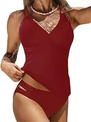 [BIKINX] Tankini Bathing Suits for Women Two Pieces Tummy Control Swimsuit Plus Size Swimwear