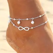 1 PC Solid Silver Chain Anklet Foot Ankle Girls Women Jewelry #20