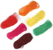 CALLARON 6Pcs Easter Raffia Silk Nest Filler for DIY Bird Nest Decoration Present Box Stuffing Comfortable Material for Birds and Floral Arrangements Color