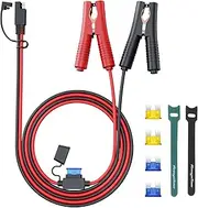 SAE to Alligator Clip Extension Cable Wire, 14AWG 12V-24V SAE Adapter to Alligator Clip Disconnect Cable with Fuse, 2Pin Quick Disconnect Battery Clamp Cable for Battery Charger/Maintainer