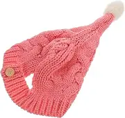 [SAFIGLE] Knitted Hat Christmas Hats for Clothes for Newborn Has Bonnet Knitted Cap Knitted Hat Lovely Hats Warm Hat Woolen Hat Warm Wool Cap Pink Yarn