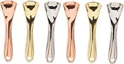 GLEAVI 6pcs Face Cream Cosmetic Spoon Reusable Makeup Scoop Cosmetic Spatula Metal Cosmetic Makeup Spoon Metal Portable Makeup Spoon Under Facial Mask Beauty Cream Zinc Alloy